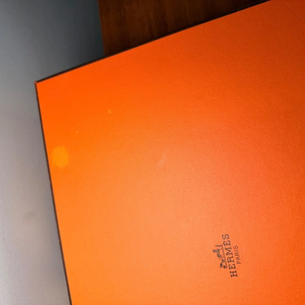 Hermes Paris Gift Boxes 2 Pack Orange 11x9x3 Luxury Designer Storage Authentic